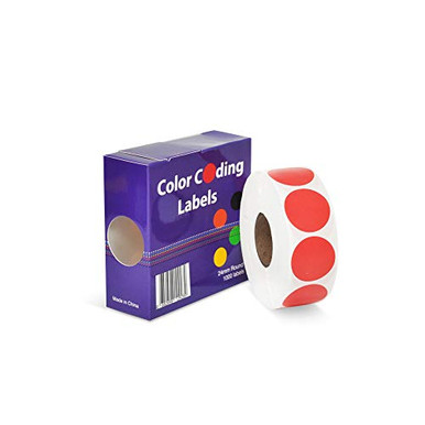 Tag Sticker Color Code 24mm Removable Color PCode dot TagsLabel Sticker Color Coding Labels ...