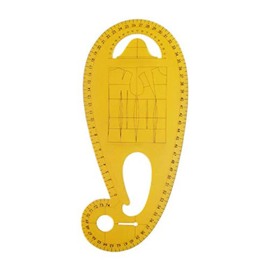 French Curve Drawing Template Ruler Plastic Clear Yellow Plastic Rulers ...