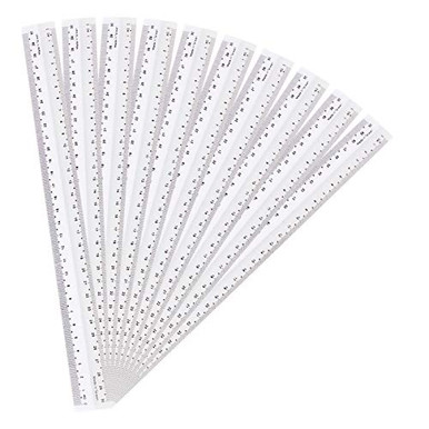 HNBun 36 Pack 12inch Clear Plastic Ruler, Flexible Ruler Straight Ruler ...