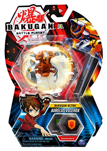 Bakugan Ultra, Aurelus Vicerox, creatura trasformabile da collezione alta 7,6 cm, da 6 anni in su