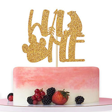 Gold Glitter Wild One Cake Topper Baby First Birthday Cake Decorating ...