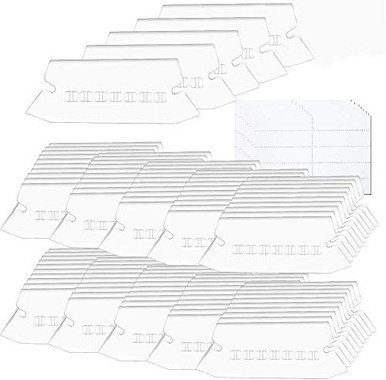 File Folder Tabs YTFGGY 100 Sets Hanging File Folder Labels 2 Clear ...