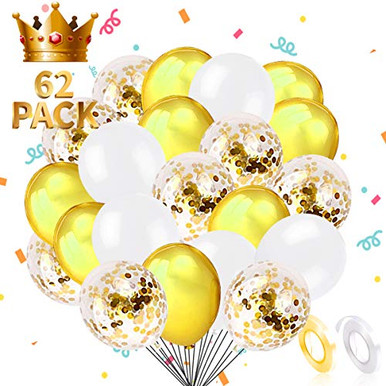 60 PCS Gold Balloons - Metallic Party Balloons For Decorations, Birthday Wedding Celebration Bulk Pack