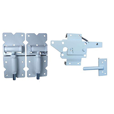 Gate Sign Hardware Vinyl Fence Gate Single Gate Hardware Kit Whitefor Vinyl PVC etc ...