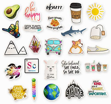 Cute Stickers for Waterbottle Big 25 Pack Laptop Stickers Cute Trendy ...