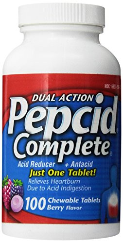Pepcid Complete Dual Action Acid Reducer and Antacid Berry Flavored ...