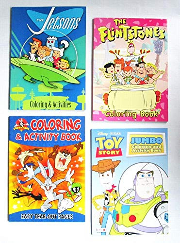 Classic 4 Cartoons Coloring Book Flintstones Jetsons Tom And Jerry Looney