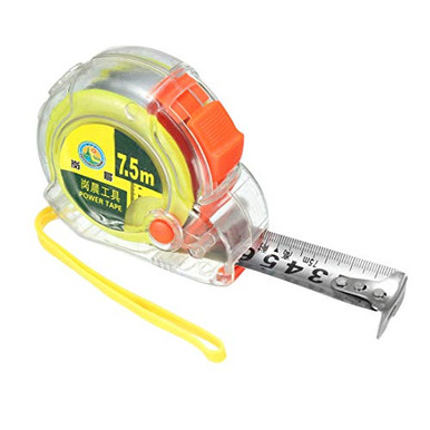 uxcell 75M Length Measuring Tape Plastic Round Case Retractable Measure ...
