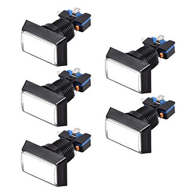 uxcell Game Push Button 49x33 Rectangle 12V LED Illuminated Push Button ...