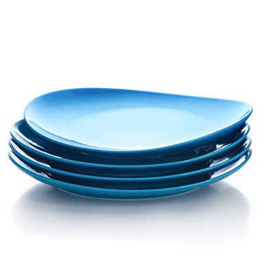 Sweese 150107 Porcelain Dinner Plates 11 Inch Set of 4 Steel Blue ...