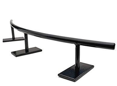 FLVFF Fingerboard Rail C Curved Metal Solid Steel Round Rails Ramp and ...