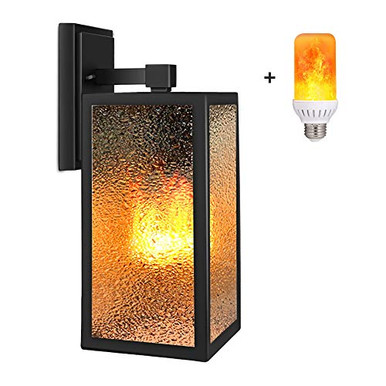 Modern Outdoor Pendant Light With Glass Shade – Matte Black Chandelier For Porch Or Entryway