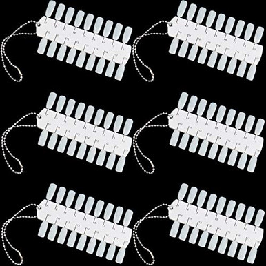 6 Sets 216 Tips Double Layer Nail Color Display Card Plastic Polish ...