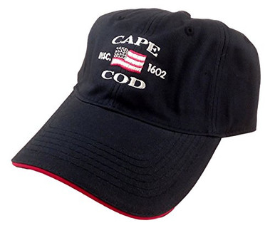 Casquette Cape Cod Est 1602 - Bleue, Réglable, Broderie Phare - Coton - Occasion