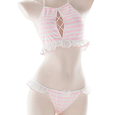 Buy JoyralcosJapanese Striped Panties Bikini Cotton Anime Blue Pink Cosplay Underwear 2 Pack Buy JoyralcosJapanese Striped Panties Bikini Cotton Anime Blue Pink Cosplay Underwear 2 Pack