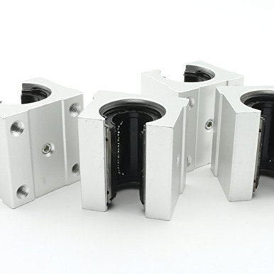 QWORK SBR20UU Aluminum Slide Block, 4 PCS 20mm Linear Bearing Motion