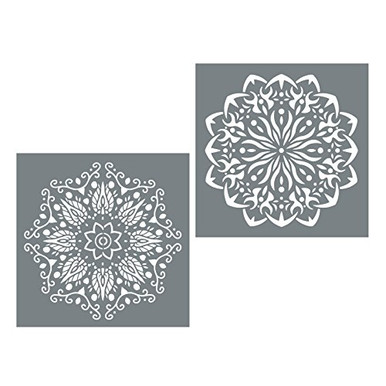 Large Mandala Stencil Set - 2 Reusable Mandala Stencils - Stencil ...