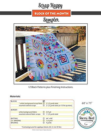 Scrap Happy Block of the Month Sampler Quilt Pattern by Sherri Noel ...