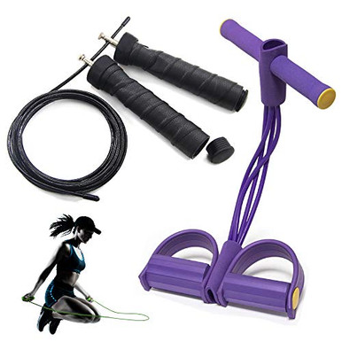 Home Workout Ropes or Therapy Trainer-Exercises Weight Loss Jump Rope ...