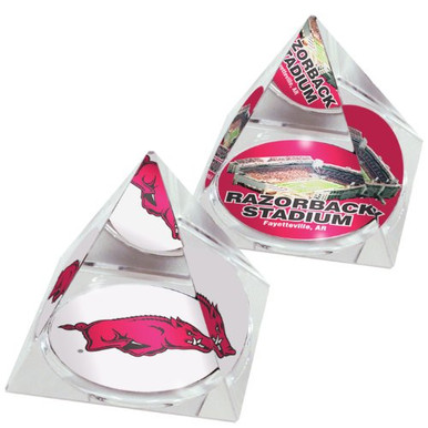 University Razorback Bells NCAA Arkansas University Razorback stadium and logo in 2 Crystal ...