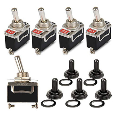 OFNMY Heavy Duty Toggle Switch 2 Terminal Pin 15A 250VAC 20A 125VAC On ...