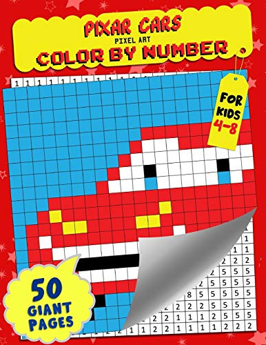 Pixar Cars Color by Number Pixel Art Extreme Challenges to Complete and ...