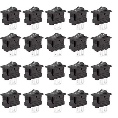 DIYhz 20 Pcs Environmental Protection Boat Rocker Switch AC 3A 250V 6A ...