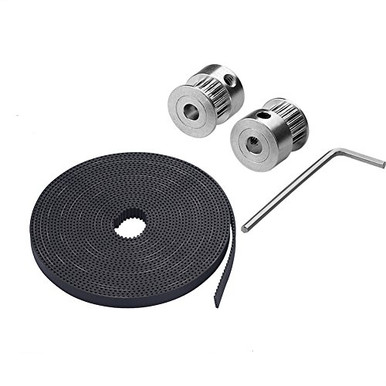 S SIENOC GT2-6mm Offener Zahnriemen, 5 M + 2 Riemenscheiben + Inbusschlüssel – Perfekt Für 3D-Drucker