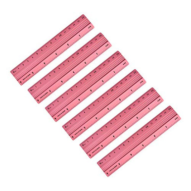 uxcell Aluminum Ruler 6 Inches Precision Bevel Edge Metal Ruler Metric ...
