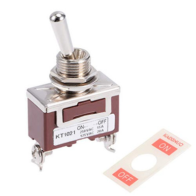 uxcell SPST Rocker Toggle Switch Heavy Duty 15A 250V 20A 125V 2P ON Off ...