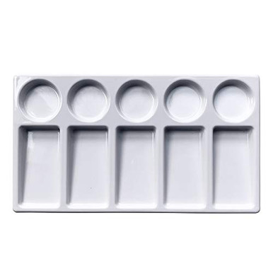 Paint Palette Rectangular White Paint Imitation Ceramic Palettes Rectangular Watercolor Oil ...