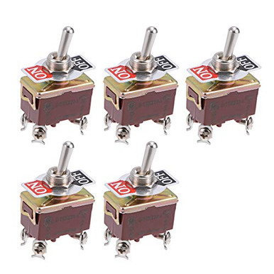 uxcell DPDT Momentary Rocker Toggle Switch Heavy Duty 15A 250V 4P ON ...