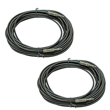 2 Pack: 50 Ft 1/4 to 1/4 Shielded Instrument Cables for Powered ...