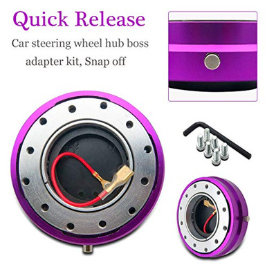 Universal Car Steering Wheel Quick Release HUB Racing Adapter Snap Off Boss Kit