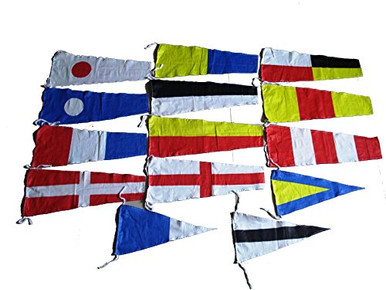 Brass Blessing Nautical Sailboat Boating Signal Flags Complete Set ...