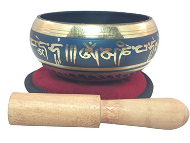 Tibetan Singing Bowl Blue Buddha of Compassion Singing Bowl om Mani ...