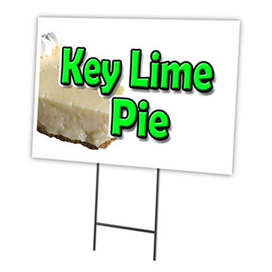 Pie Window Sign Key Lime Pie 18 x24 Yard Sign Stake Outdoor Plastic coroplast Window ...