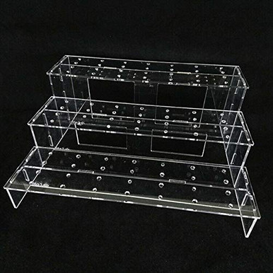 FIGLot Clear Acrylic 3 Tier Action Figure Display Shelf Supports Bandai ...