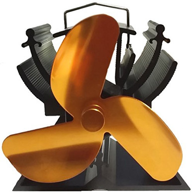 4 9 inches Mini Heat Powered Stove Fan For Small Space Wood Log Burner ...