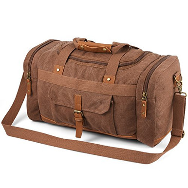 Plambag Canvas Duffle Bag 50L Large Travel Duffel for Overnight Weekend ...