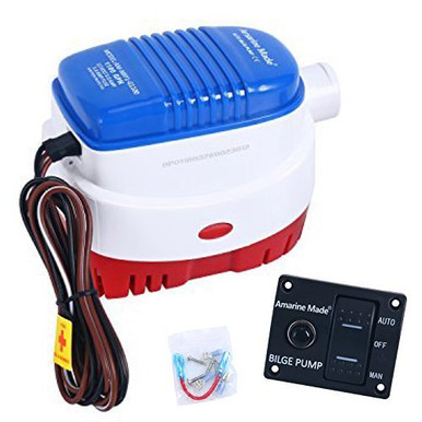 Amarine Made 12v 1100gph Automatic Submersible Boat Bilge Water Pump ...