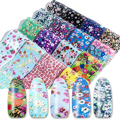 Sticker Paper Nail LYDZTION Nail Stickers for Women 16 Sheets Flower Nail Art Foil ...