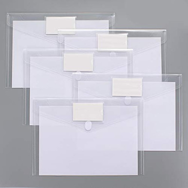 10 Pack Plastic Envelopes Poly Envelopes Sooez Clear Document Folders ...