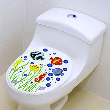 Sticker Wc Toilet Stickers Funny Toilet Bathroom Washroom WC Decal Sticker ...
