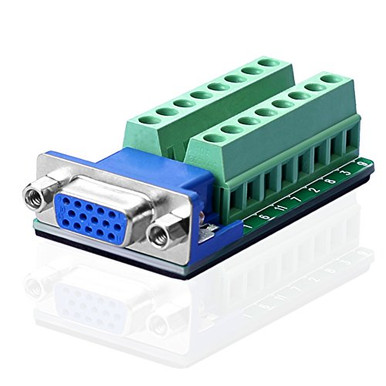 SIENOC D-SUB DB15 Female 15Pin Jack Port to Terminal Breakout Board ...