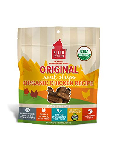 Plato Original Real Strips Organic Chicken Recipe 3oz - Warehousesoverstock