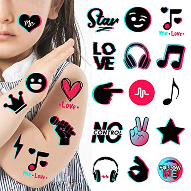 Strangle Tik Tok Sticker 78 Styles Tik Tok Temporary Tattoos Stickers Waterproof Mixed Style ...