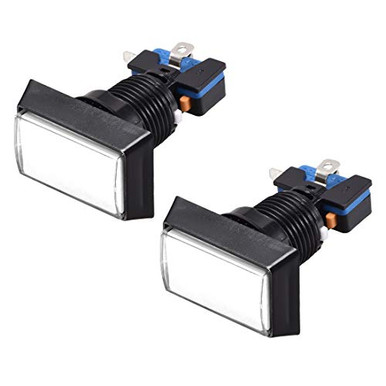Rectangular Led Buttons uxcell Game Push Button 49x33 Rectangle 12V LED Illuminated Push Button ...