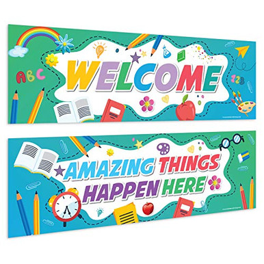Sweetzer Orange Motivational Banners Growth Mindset Posters- Amazing ...