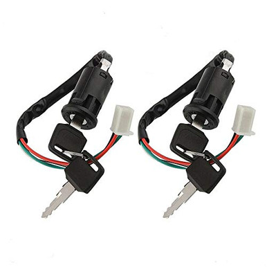 SEEU AGAIN 4 Pin 4 Wires Ignition Switch Key Set with Cap for 50cc 70cc ...